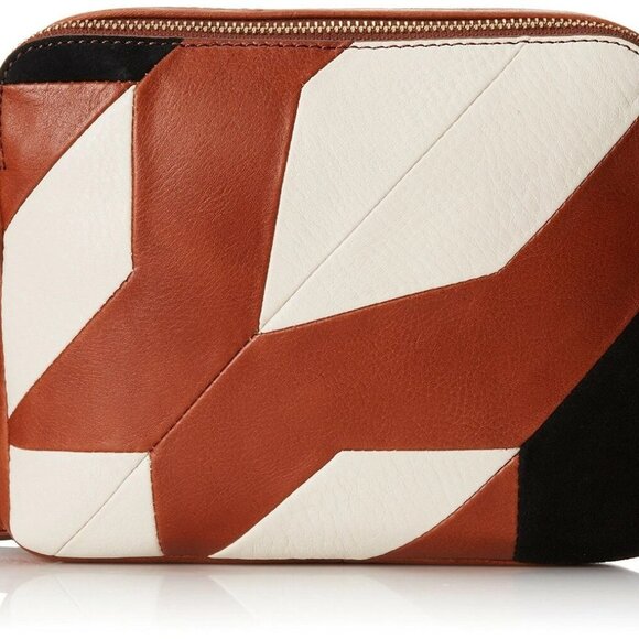 NWT Fossil Sydney Womens Brown/multi Leather Patchwork Crossbody Handbag - Picture 2 of 3
